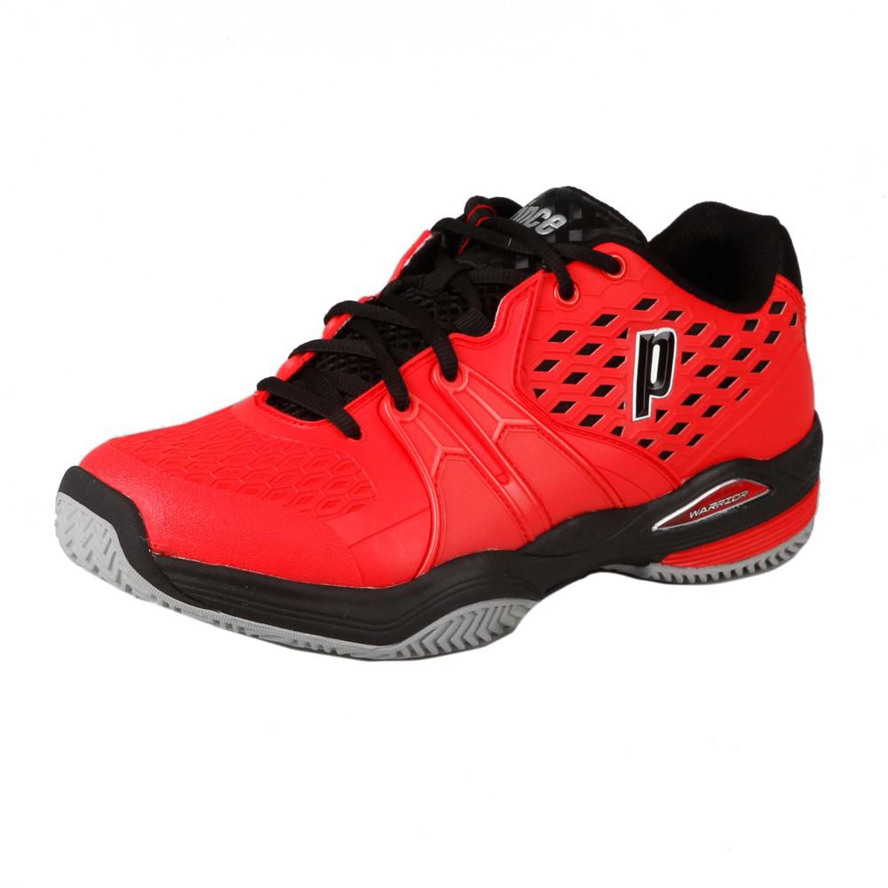 Prince Mens Warrior Clay Court Tennis Shoes - Red - Just Squash